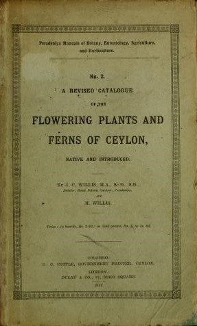 A Revised Catalogue of the Indigenous Flowering Plants and Ferns of Ceylon (image)
